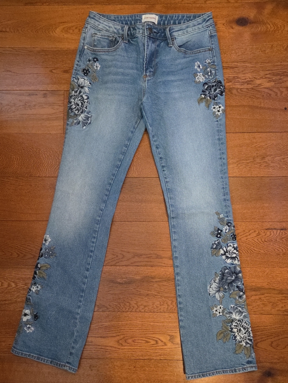 DRIFTWOOD Kelly Floral Embroidered Jeans 27